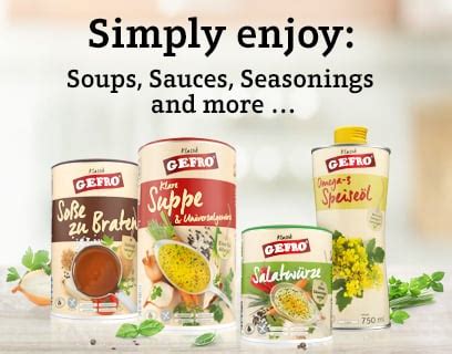 Soups, Sauces and Seasonings and more .
